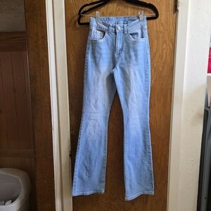 Stylish Light Blue Flare Jeans for Women